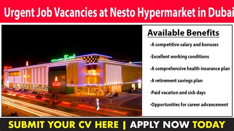 Urgent Job Vacancies At Nesto Hypermarket In Dubai Apply Now