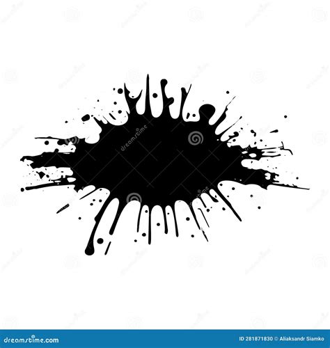 Ink Splatter - Abstract Vector Art Stock Vector - Illustration of black, white: 281871830