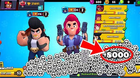 Tokens On Random Fighters Brawl Stars Youtube