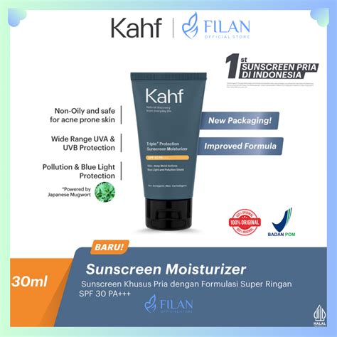 Jual Kahf Triple Protection Sunscreen Moisturizer Spf Pa Ml