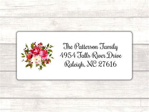 Christmas return address labels Holiday return address | Etsy