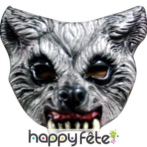 Demi Masque De Loup Garou En Latex