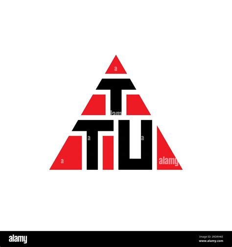 TTU triangle letter logo design with triangle shape. TTU triangle logo ...