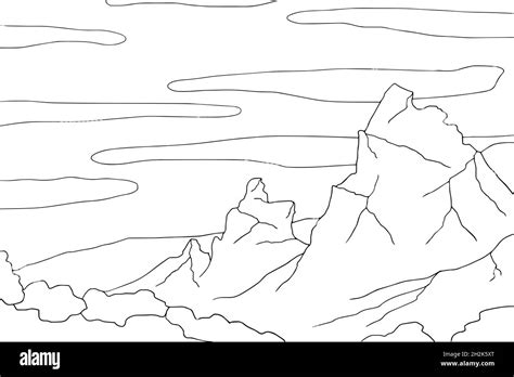 Doodle paisaje de fantasía alienígena con grandes cráteres página para