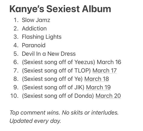 Kanyes Sexiest Album Day 6 Yeezus R Kanye