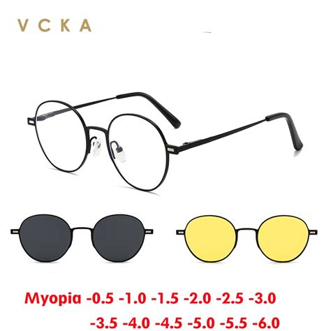 VCKA Gafas De Sol Magn Ticas Redondas 3 En 1 Para Miop A Lentes Pticas