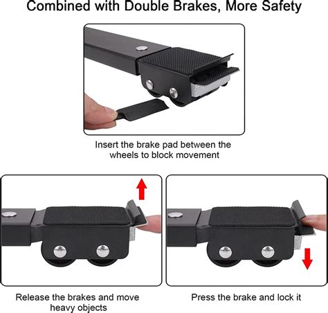 Furniture Dolly Mobile Roller With Locking Wheels Extendable Appliance