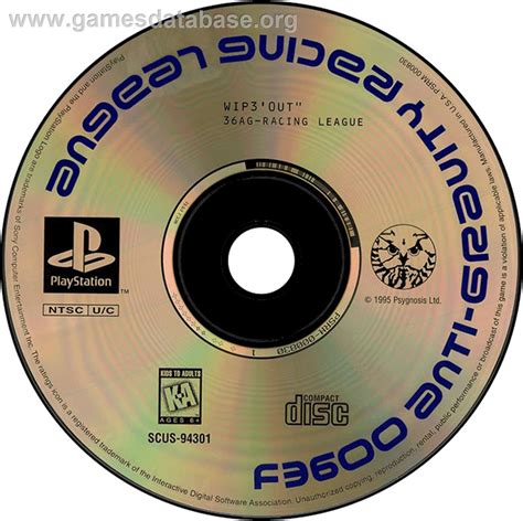 Wipeout Sony Playstation Artwork Disc