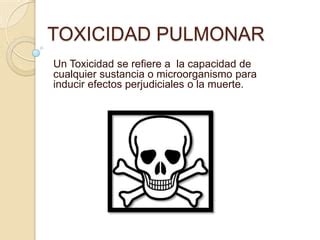 Toxicidad Pulmonar Por Quimio Terapia Ppt Descarga Gratuita