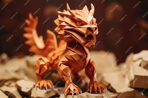 Premium AI Image | Origami Chinese New Year Zodiac Dragon Decoration AI ...