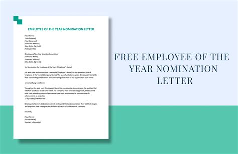 Writing A Nomination Letter For An Employee