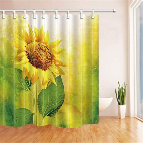 Artjia Kotom Sunflower Splashing Sunflowers In Yellow Polyester Fabric