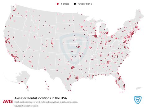 List of all Avis Car Rental store locations in the USA | ScrapeHero ...