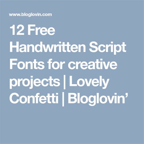 12 Free Handwritten Script Fonts For Creative Projects Lovely Confetti