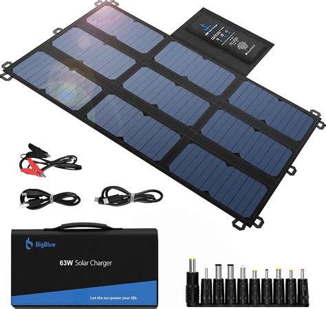 Upgraded 63W SunPower Solar Panel BigBlue Portable Solar Charger For