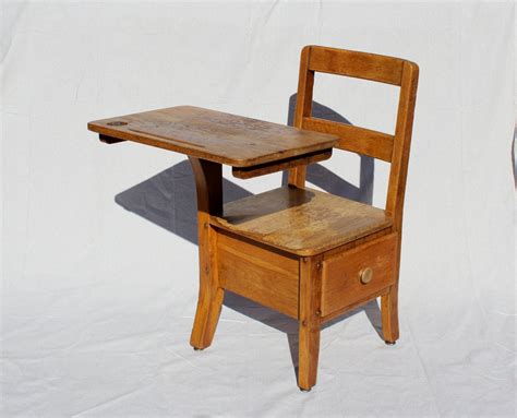 Antique Oak School Desk Student Desk