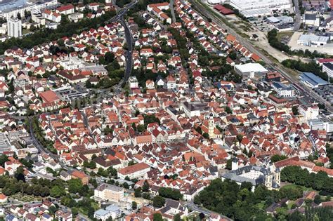 Bad Mergentheim Von Oben Stadtzentrum Im Innenstadtbereich In Bad