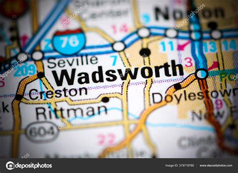 Wadsworth Ohio Usa Map — Stock Photo © aliceinwonderland2020 #379719780