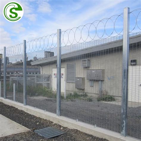 Hot Dip Galvanized 358 High Security Anti Climb Fence For Airport China Perimeter Fence For