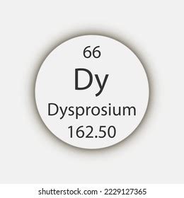 Dysprosium Symbol Chemical Element Periodic Table Stock Vector (Royalty ...