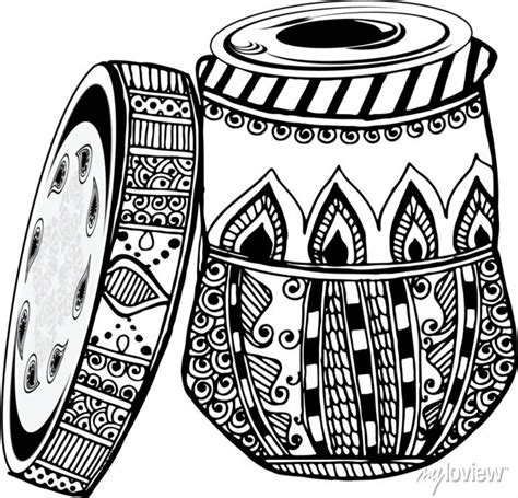 Indian Wedding Clip Art Of Artistic Line Drawing Of Indian Classical