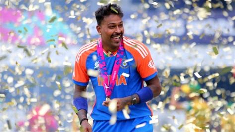 Hardik Pandya Features In Photoshoot With T20 Wc Trophy