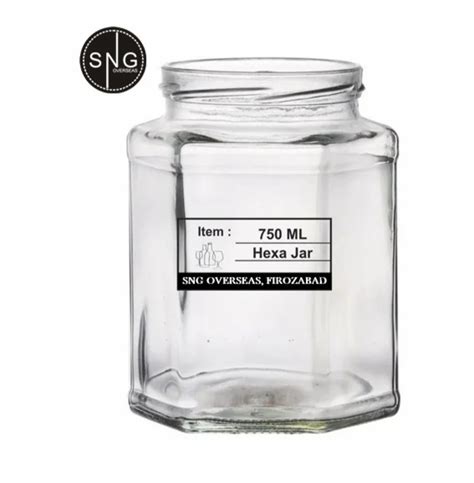 Ml Hexagonal Glass Jar For Pickel Storage At Rs Piece In