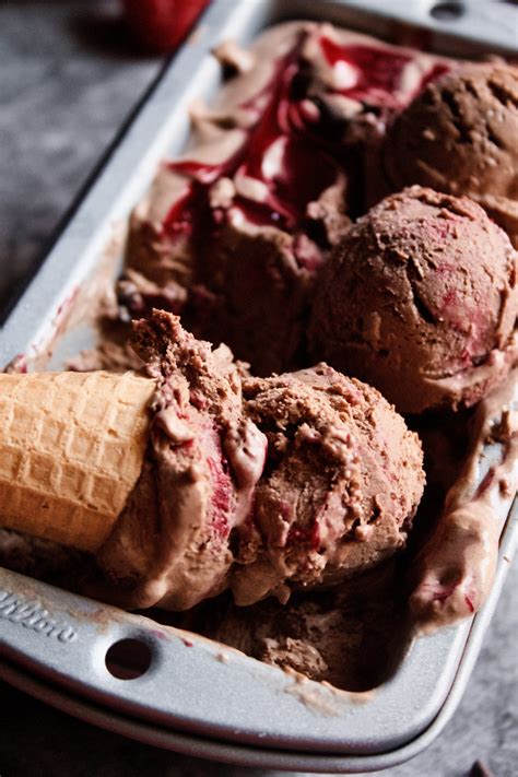 Dark Chocolate Raspberry Swirl Ice Cream Poetry Pies