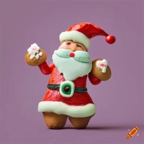 Cookie Santa Eating Cookies