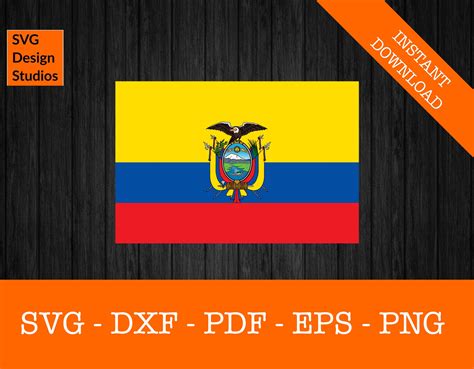 Ecuador Ecuadoran National Flag Clipart SVG Cut File PNG - Etsy