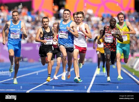 Scotlands Jake Wightman Centre In Action During The Second Heat The