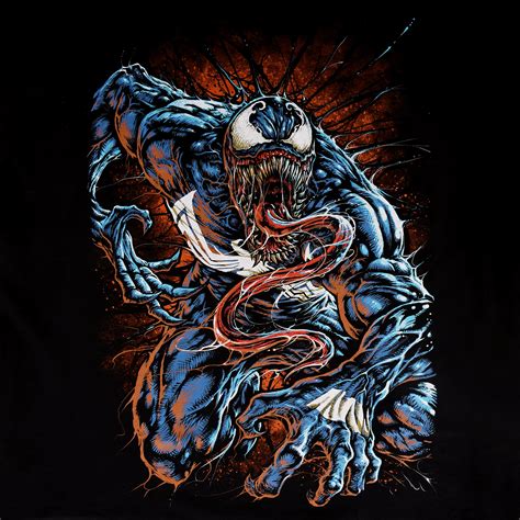 Venom T Shirt Sinister Symbiote Noir Elbenwald