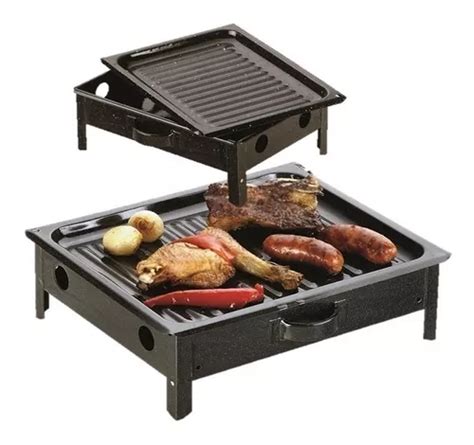 Brasero De Mesa Brogas Enlozado Parrilla Bandeja Asado MercadoLibre