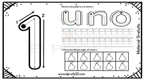 Fichas De Grafomotricidad Números Del 1 Al 10