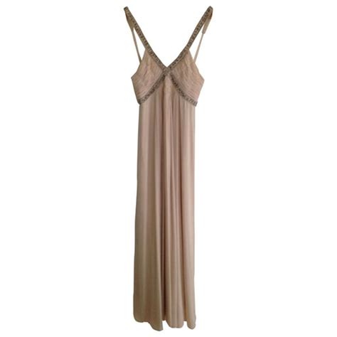 Pre Owned Bcbg Max Azria Beige Dress Modesens