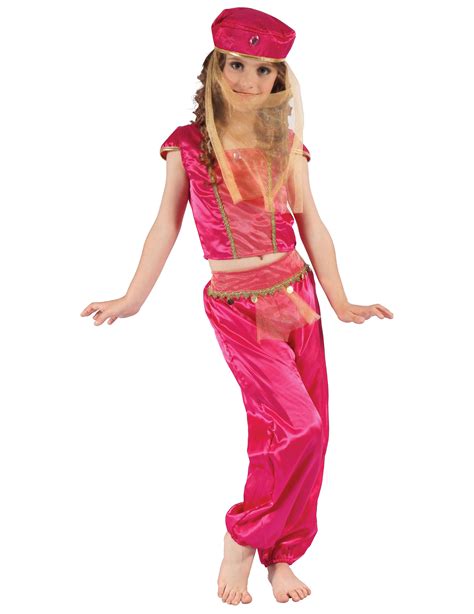 Costume Da Odalisca Rosa Oro Per Bambina Costumi Bambini E Vestiti Di