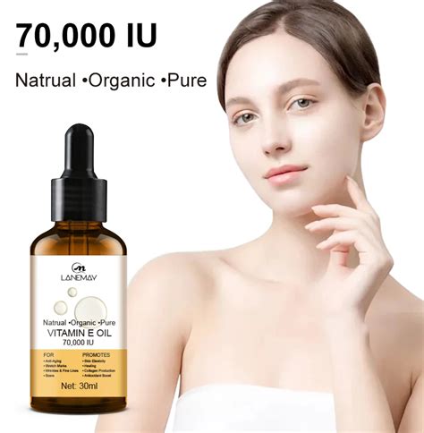 Private Label Vitamin E Oil For Face Care Aceites Esenciales Skin Care Serum Organic Natural