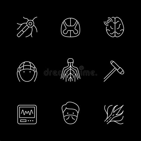 Set Line Icons Of Neurology Stock Vector Illustration Of Outline