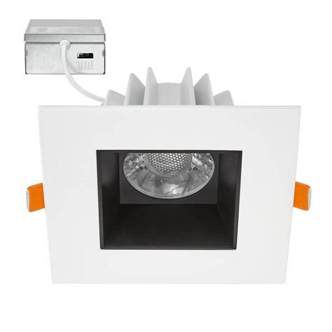 Maxxima 4 In Slim Square Recessed Anti Glare LED Downlight White Trim