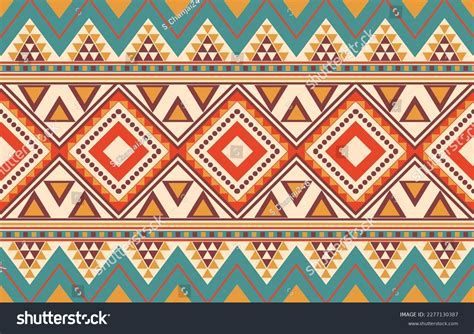 Ikat Geometric Folklore Ornament Tribal Ethnic Stock Vector Royalty