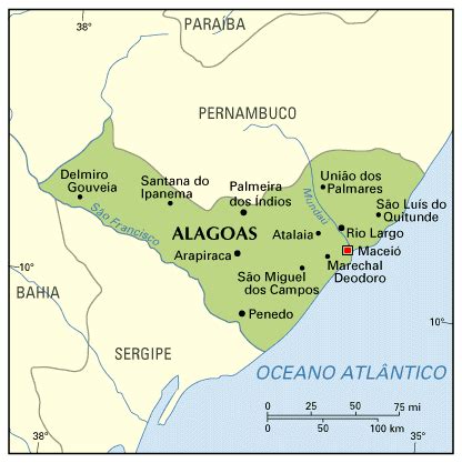 Playas De Brasil Mapas Del Estado De Alagoas Brasil