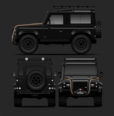 A Completely Vector Illustration Of A Spectre Edition Land Rover