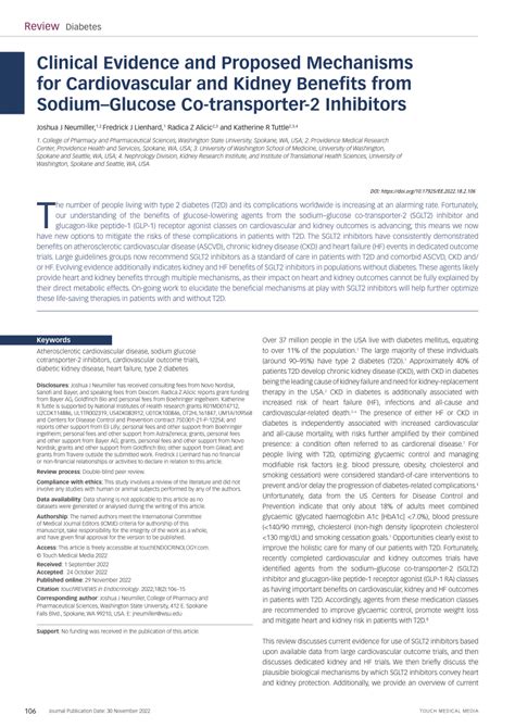 PDF Clinical Evidence And Proposed Mechanisms For Cardiovascular And