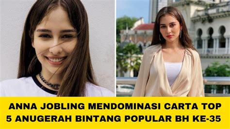 ANNA JOBLING MENDOMINASI CARTA TOP 5 ANUGERAH BINTANG POPULAR BH KE 35