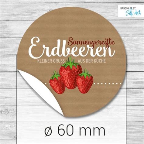 Erdbeeren Etiketten Stfi Art