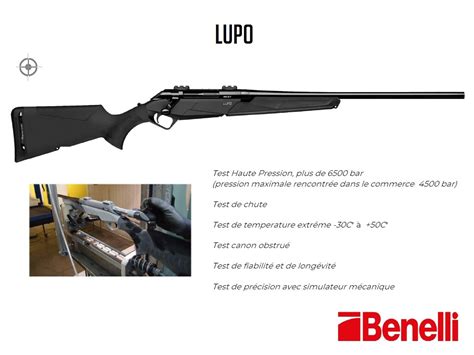 Carabine à verrou BENELLI LUPO Synthétique cal 300 Win Mag Rayon