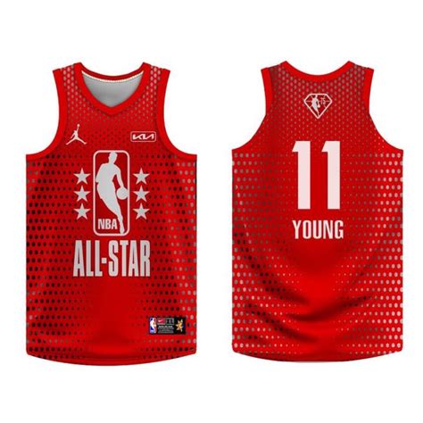 NEW NBA ALLSTAR RED TRAE YOUNG JERSEY FREE CUSTOMIZE NAME AND NUMBER ...