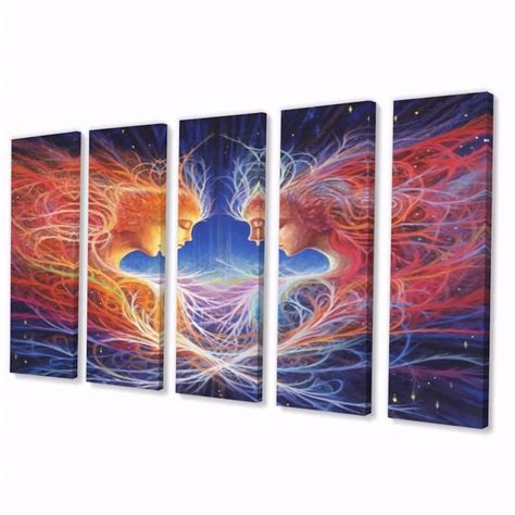 Designart Twin Flame Divine Love I Romantic Multipanel Wall Decor Set