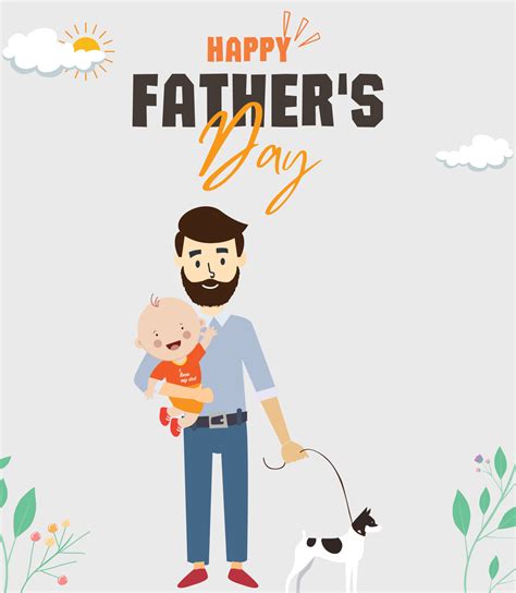 Happy Father S Day Father Day Background Happy Dad And Son 21380134 Vector Art At Vecteezy