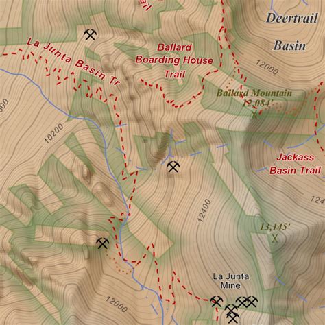 Telluride, Colorado 7.5 Minute Topographic Map - Color Hillshade map by ...